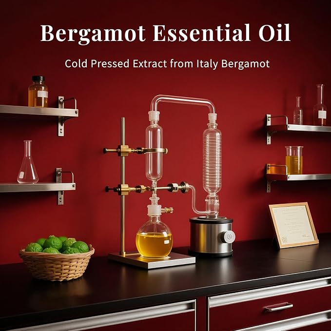 SU JUABA Bergamot Essential Oil 4 Fl Oz for Refreshes Uplifts, Skin, Hair,Diffuser, Aromatherapy -118ml