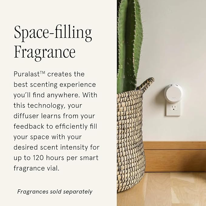 Pura Home 4 Fragrance Diffuser - Adjustable Home Diffuser with LED Light & Automatic Vial Detection - Wi-Fi Device for Personalized Home Scenting Experience - 2025 Version