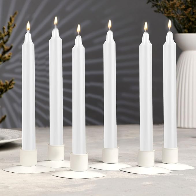 24 Pack White Spell Chime Candles – Premium Mini Unscented Taper Candles for Rituals, Prayer, Meditation, Altar, Spells – 4" Tall – Ideal for Witches & Spiritual Practices