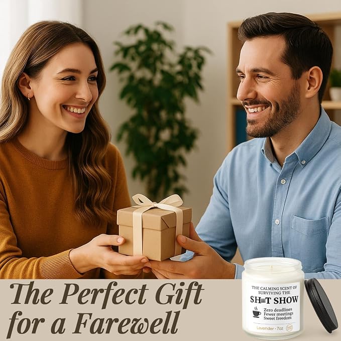 Retirement Gift for Woman – Unique & Heartfelt Retirement Gifts for Men – 7oz Lavender Memorable Farewell Gifts for Coworkers, Present for Boss, Friend, Office Goodbye Party by Joyqua, Show