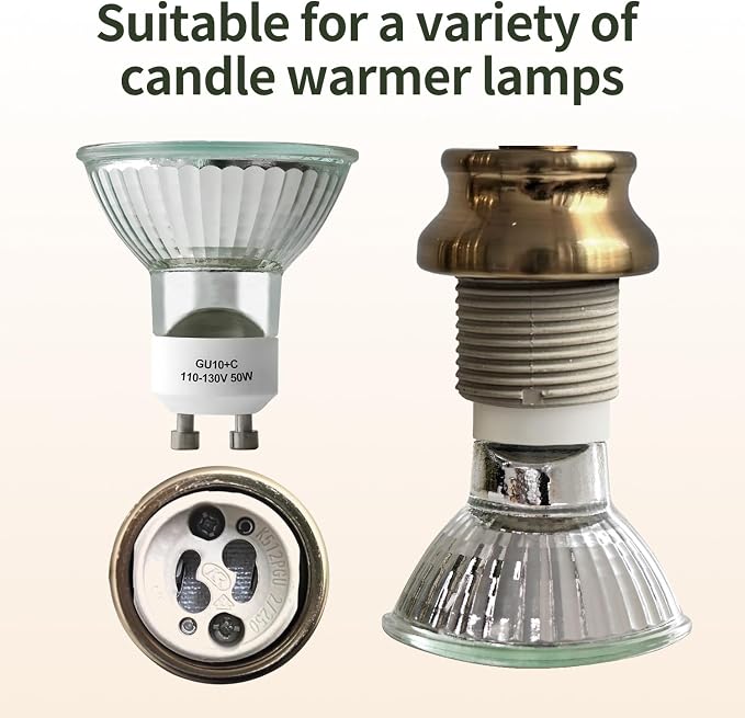 LISUNAR Candle Warmer Lamp Bulb Accessories,Wax Warmer Bulbs for Full Size Scent Wax Lamp,Dimmable Warm White, Pack of 6