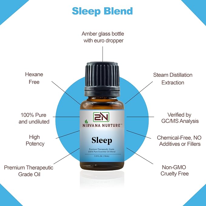 Sleep Blend,100% Pure and Premium, Undiluted, Sleep, Aromatherapy, Calm, Relax