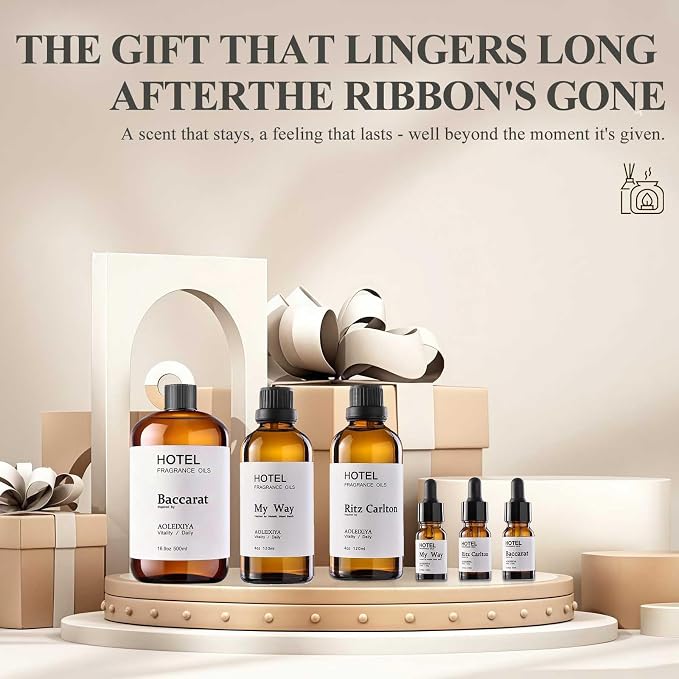 Hotel Collection Diffuser Oil Scent Inspired by The Iconic 5-Star Hotel Baccarat for Waterless Diffuser & Home Scenting Essential Oil for Ultrasonic and Crafting (16.9 Fl Oz (Pack of 1)