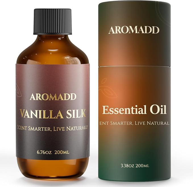 AROMADD AROMADD Vanilla Silk Hotel Diffuser Oil Inspired by Luxury Hotel Collection Scent, Warm Sandalwood & Amber Aroma, Premium Fragrance Oil for Waterless Diffusers, Long-Lasting,6.76 fl oz(200 mL)
