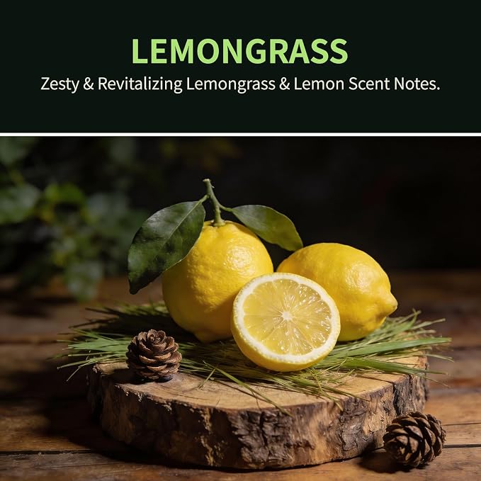 Car Air Freshener Hanging 2 Pack, Lemon Grass Scent Essential Oil Diffuser Long Lasting Up to 150 Days, Cute Car Accessories with 2 Vent Clip for Women Men Gift, Odor Eliminator