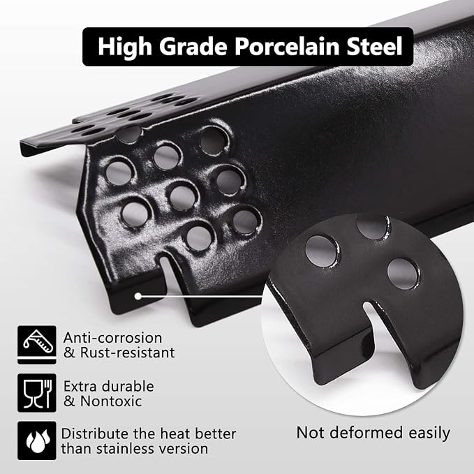 Criditpid Grill Replacement Parts for Nexgrill 2 Burner 720-0864M, 720-0864, 720-0830H, 720-0888N, 720-0888, Grill Heat Plate Shields, Burners and Igniters for Nexgrill 720-0864M Replacement Parts