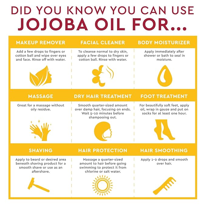 Desert Essence 100% Pure Jojoba Oil, 8 Fl Oz | Moisturizer for Hair, Skin & Scalp, Makeup Remover & Aftershave Hydrator, Non-GMO, Vegan, Cold-Pressed