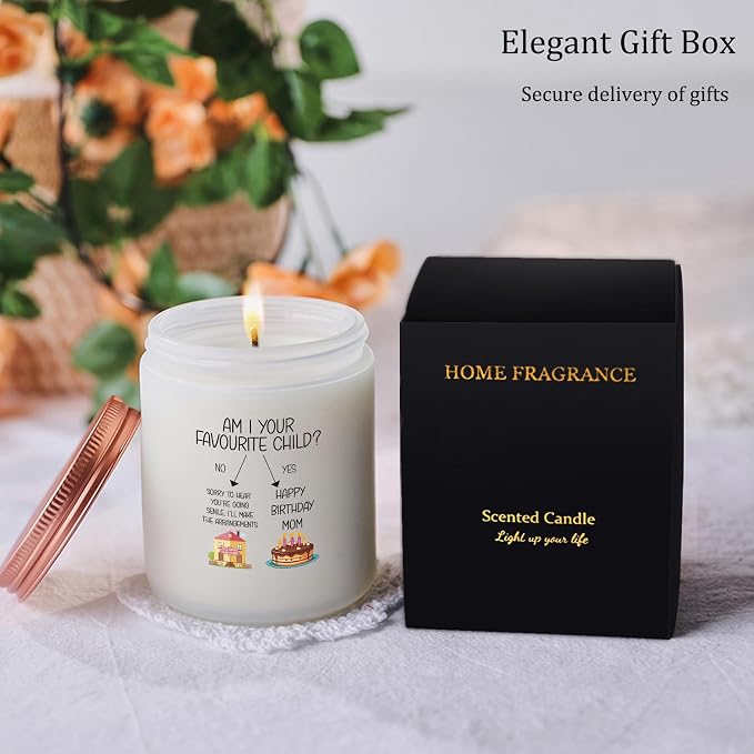 Funny Birthday Gifts for Mom - Mom Gag Birthday Gifts from Son or Daughter, Best Birthday Presents Ideas for Mom, Happy Birthday Decorations, Lavender Candle