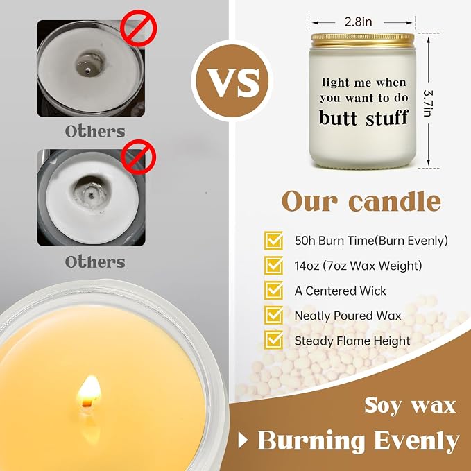 Funny Gifts for Men Women, Valentines Day Gifts for Him Boyfriend Her Girlfriend Husband Wife, Anniversary Birthday Christmas Love You Miss You Romantic Candle Gift for Couple Fiance Guy