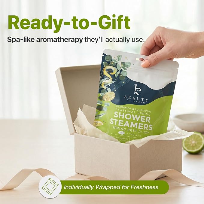 Shower Steamers Aromatherapy - USA Made with Natural, Organic Ingredients & Eucalyptus Essential Oil, Large Shower Bombs, Energizing Sport Shower Tablets for Men & Women, Unique Self Care Gifts