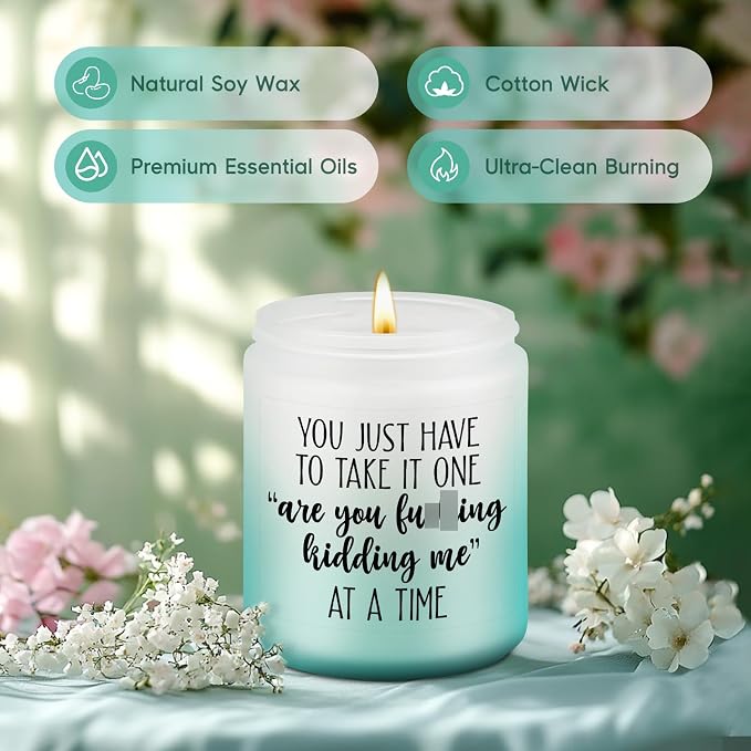 LEADO Candles, Boss Lady, Coworker Gifts for Women, Men - Cool Ideas, Funny Mothers Day Gifts for Coworkers, Best Friend, Mom, Employee - Sarcastic, Work, Birthday Ideas for Boss, Female, Male, Woman