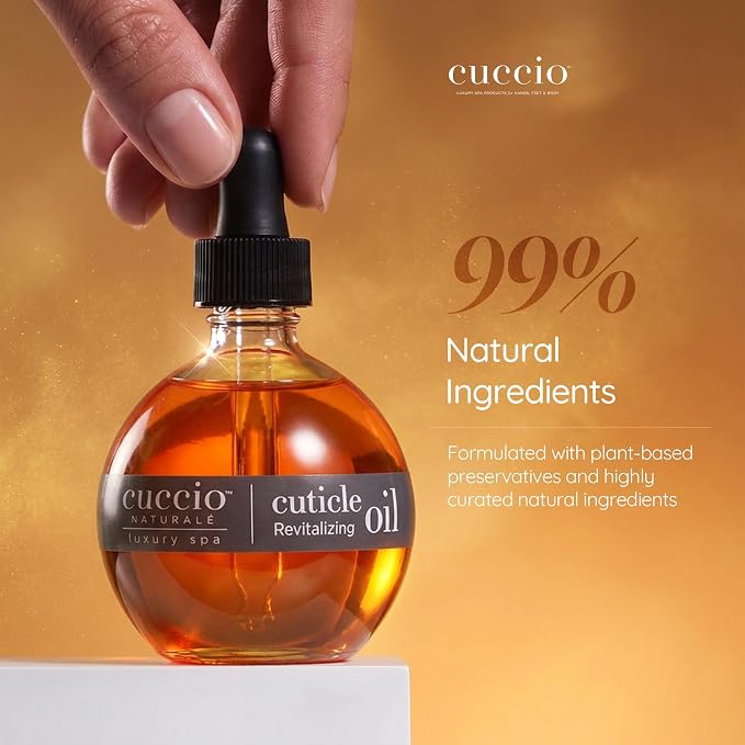 Cuccio Naturale Mango & Bergamot Revitalizing Cuticle Oil, Lightweight Fast-Absorbing Hydrating Nail & Cuticle Conditioner, Cold-Pressed Oils + Vitamin E, 2.30 Fl Oz