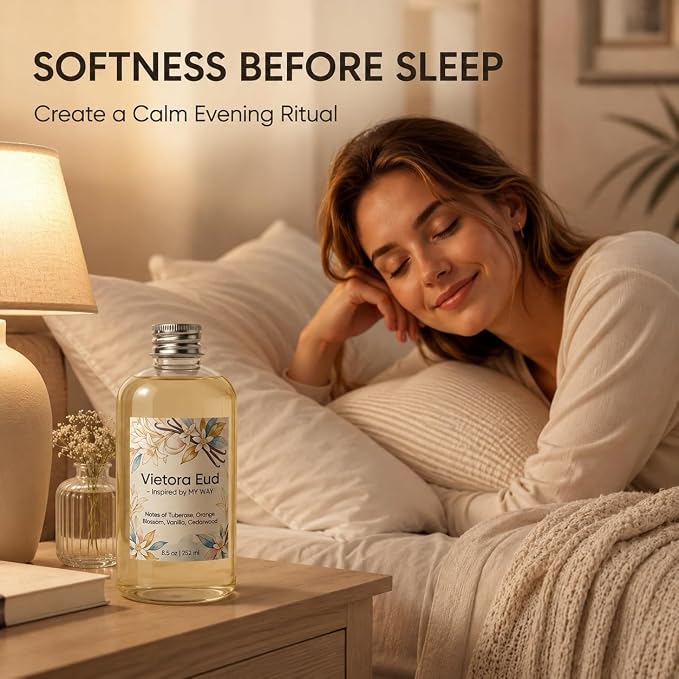 Reed Diffuser Oil Refill Inspired by My Way-8.5 Fl Oz, Luxury Hotel Collection Scent, Natural Fragrance Oil for Ultrasonic Diffuser, Room Spray, Air Freshener & HVAC in Home Office (My Way)