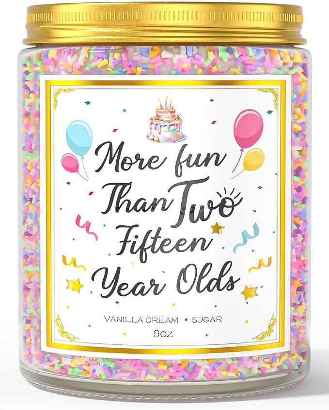VEGISHINE 30th Birthday Candles Gifts for Women- 9 oz Happy Birthday Candle with Vanilla Birthday Cake Scent, Gifts for Women & Men, Friendship Ideas