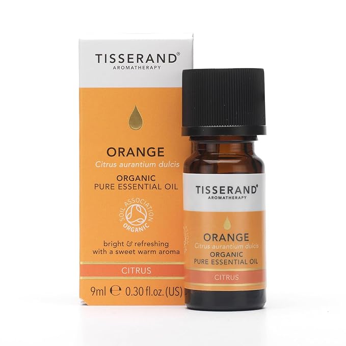 Tisserand Organic Pure Essential Oil - 100 Percent Natural - Essential Oils for Diffusers for Home - Vegan and Cruelty Free - Orange - 0.3 oz