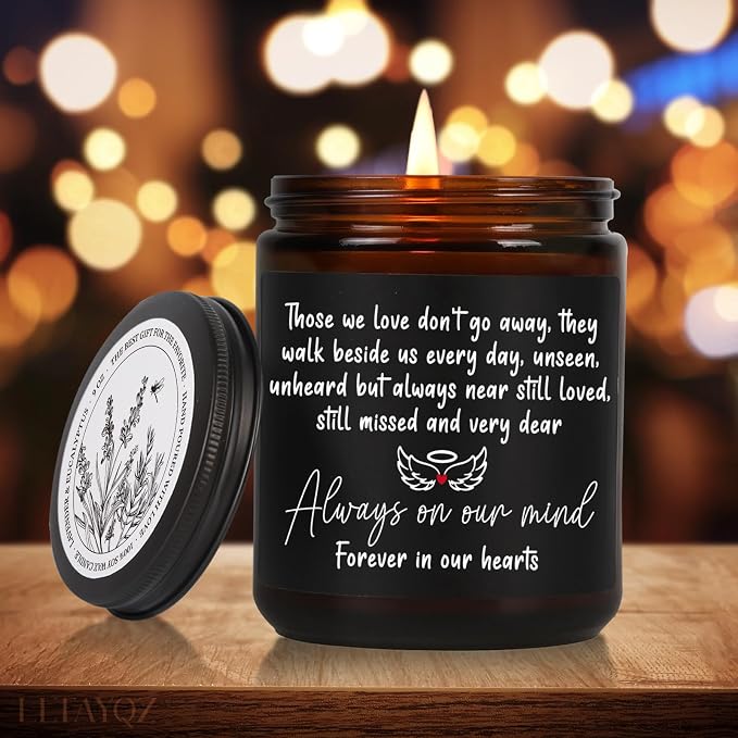 Sympathy Scented Candle Gifts for Loss of Loved One, Those We Love Don't Go Away Candle, Bereavement, Thinking of You, Grief Gift, Funeral Comfort Condolence Remembrance Christmas Gifts43