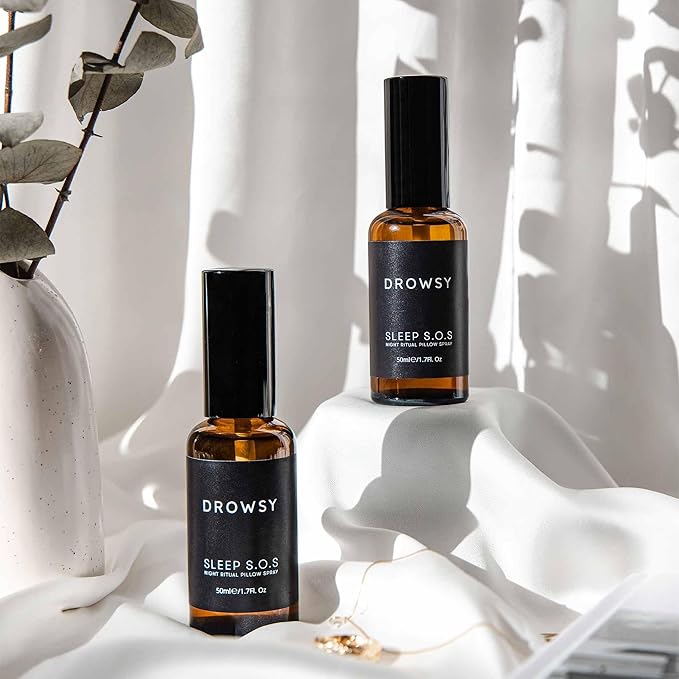 DROWSY SOS Sleep Pillow Spray - Instantly Elevate Your Sleep Experience, Long Lasting & Effective Formula, 6 Month Supply - Natural Vegan Ingredients, 50ml / 1.7 Fl. Oz