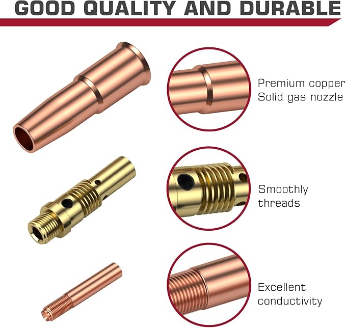 ARCCAPTAIN for Lincoln Weld Part Magnum 200/250 Tweco #2 parts .035" Contact Tip Nozzle Diffuser MIG Welding Gun Accessory Kit for Lincoln Magnum 200/250 Tweco #2 (.035" Accessory Kit)