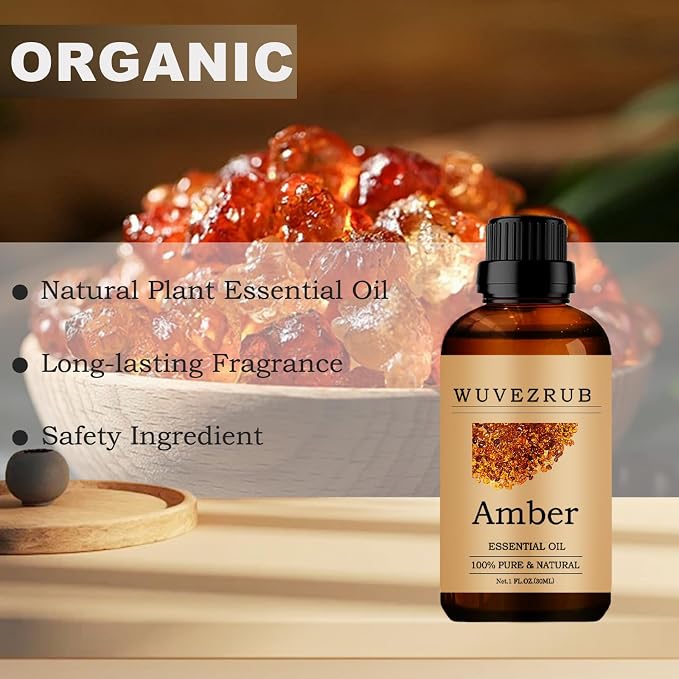 Amber Essential Oils, 30ML Pure and Natural Essential Oil for Aromatherapy Diffuser - Amber /1 Fl Oz