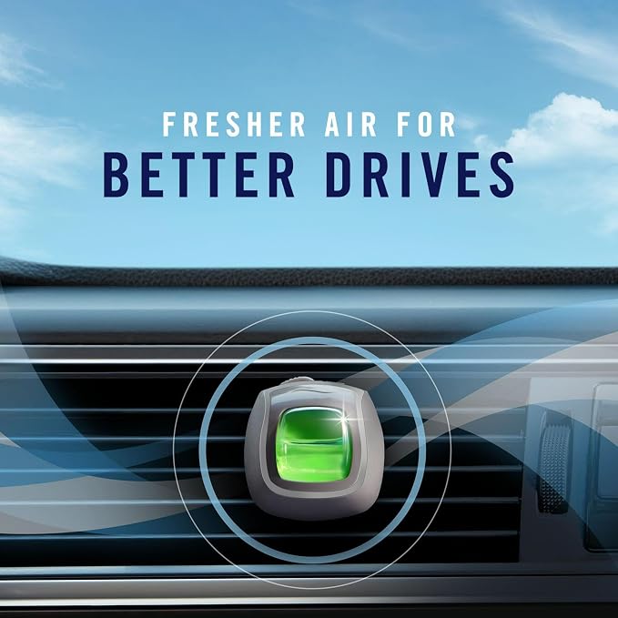 Febreze Car Air Freshener Vent Clip Berry & Bramble Scent, .06 oz. Car Vent Clip, 2 Count