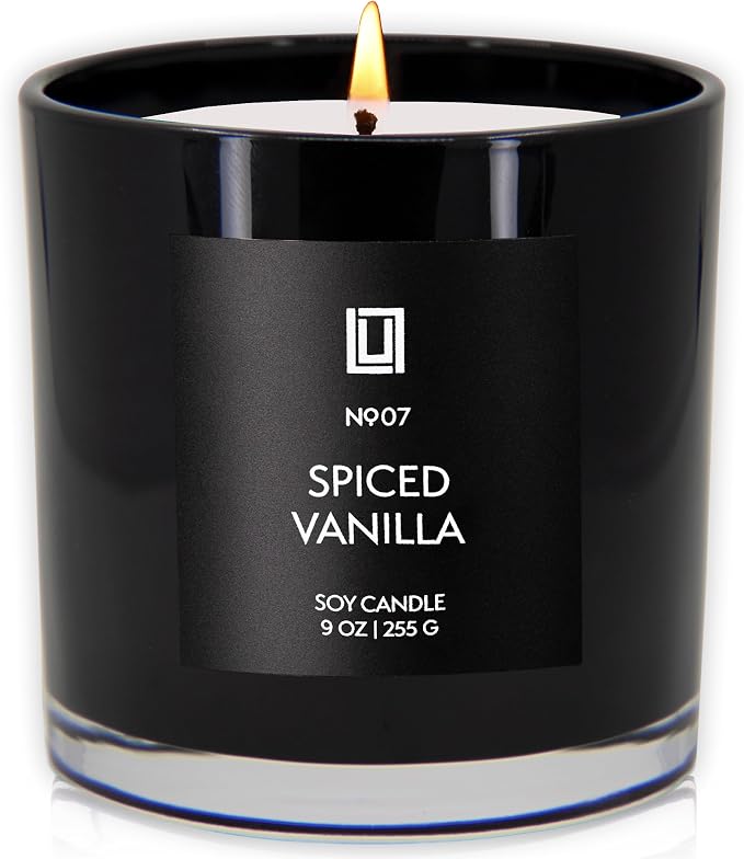 Lulu Candles | Spiced Vanilla | Luxury Scented Soy Jar Candle | Hand Poured in The USA | Highly Scented & Long Lasting (9 Oz.)