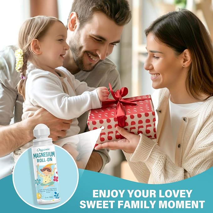 Magnesium Lotion for Kids Sleep & Calm, Natural Magnesium Roll-On for Sleep & Calming, Mess Free Applicator for Bedtime Routine