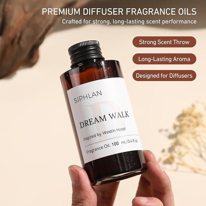 Dream Walk Hotel Collection Diffuser Oil – 100mL Luxury Aromatherapy Essential Oil for Diffusers & Waterless Diffusers – Premium Fragrance for Home & Office