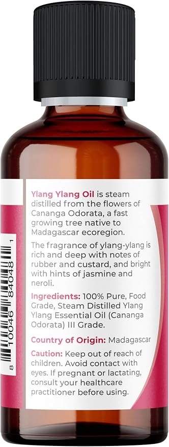Viva Doria Ylang Ylang Essential Oil, 100% Pure, Natural Essential Oil, Undiluted, for Aromatherapy | Food Grade, 30 mL (1 Fluid Ounce)