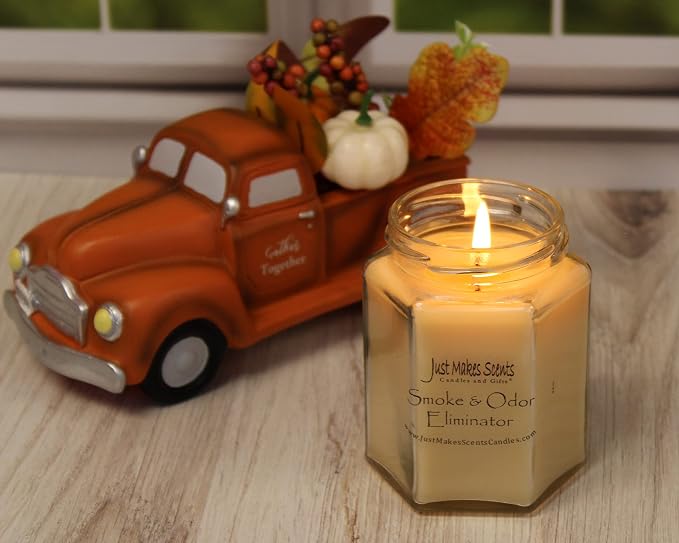 3 Pack - Smoke and Odor Eliminator Candle - Odor Eliminating Scented Candles for Home - Neutralizes Cigarette, Food, and Pet Smells | Natural Soy Wax Candle, Hand Poured in The USA