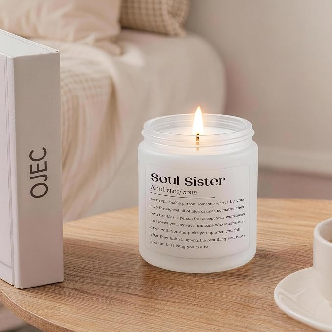Sister Gifts, Sister Birthday Gift from Sister, Mothers Day Christmas Birthday Gifts for Big Sister, Little Sister, Unique Candle Gift for Women - Lavender Scented Candle