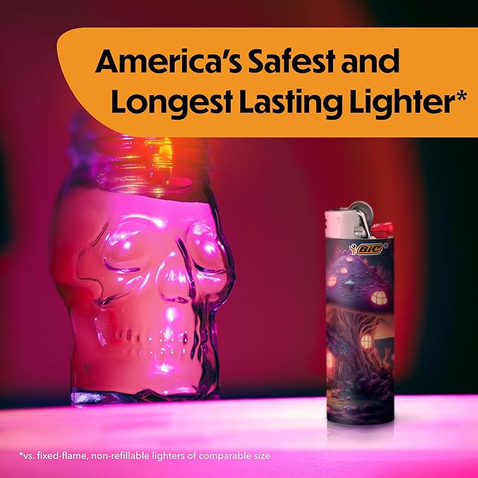 BIC Maxi Pocket Lighters, Cool and Reliable, Whimsical Collection, 8-Pack