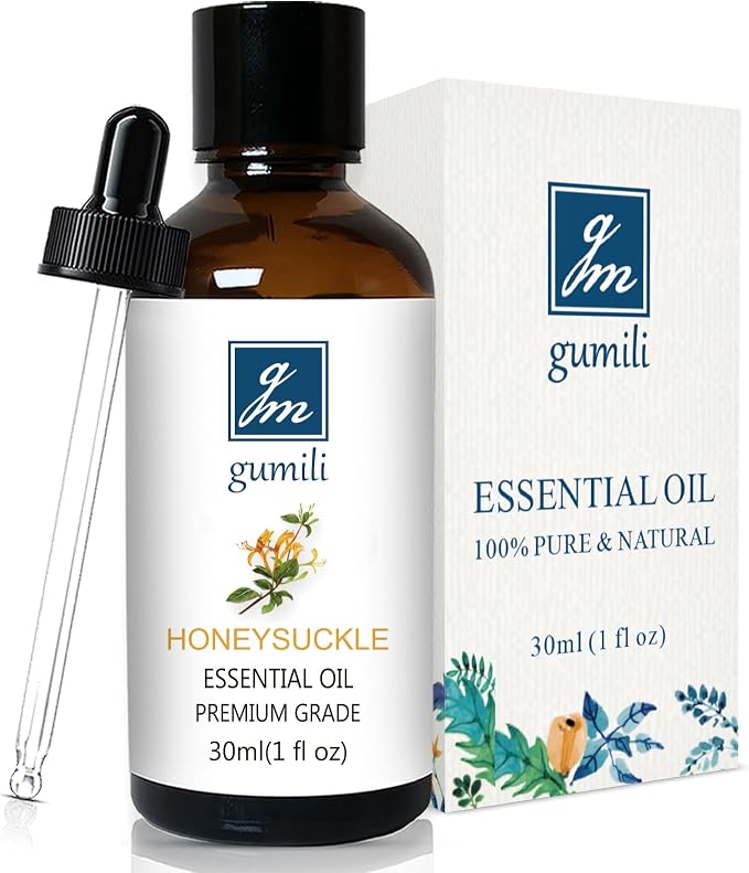 GM Gumili Honeysuckle Essential Oil, Home Fragrance Perfume, Scent Oil for Soaps, Candle Making, Dryer Balls, Diffusers, Laundry, Slime - 1 oz /30ml