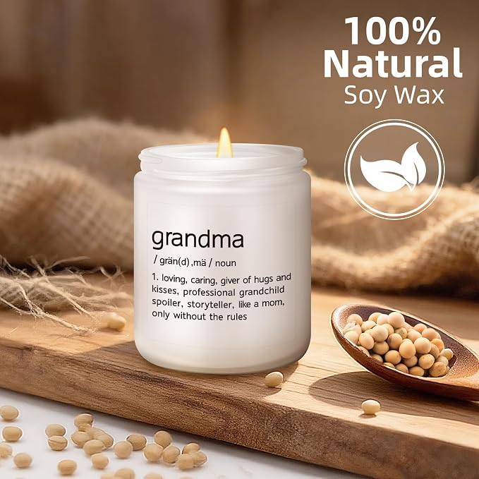Gifts for Grandma, Grandma Birthday Christmas Mother's Day Gifts, First Time Grandma’s Gift from Granddaughter Grandson - Lavender Scented Candle