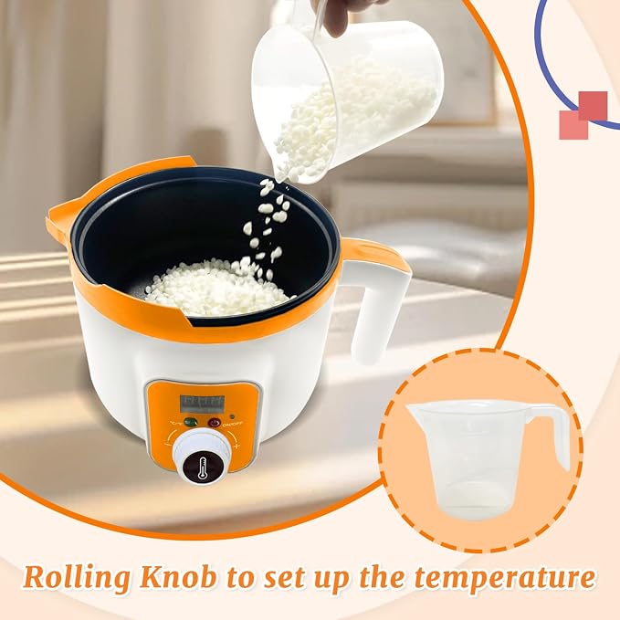 Ksedcon Digital Wax Melter for Candle Making, Electric Wax Melting Pot with Pouring Spout, Candle Wax Melting Pot with Temp Control(LED Display