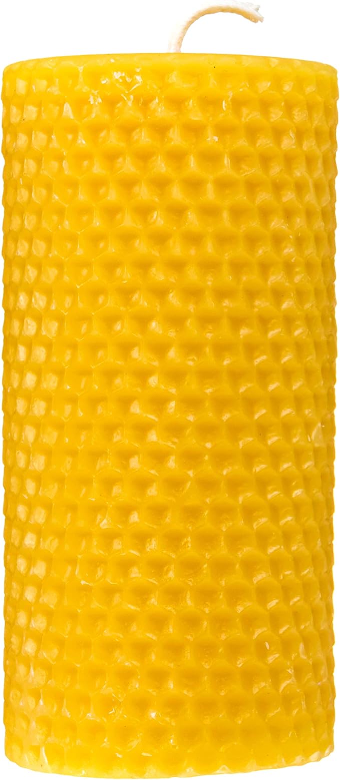 Hexagon Pillar Beeswax Candles - 2x5 Pillar Candle for Home Decor, Mood Lighting, Gifts - 45 Hour - Natural Beeswax Scent, Clean Burning, Smokeless, Dripless - 1 Pack - Alternative Imagination