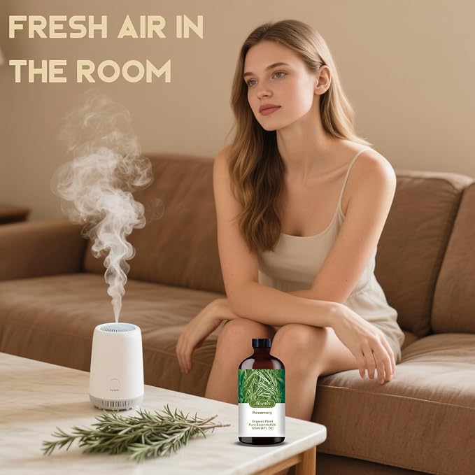 Rosemary Essential Oil, Rosemary Oil for Hair Care, Diffuser, Humidifier, Massage, DIY Soap, Candle, Cleaning, Focus, Gift Ready,Rosemary Fragrance Oil - MLYNKL Essential Oils (4.33 fl oz / 130ml)