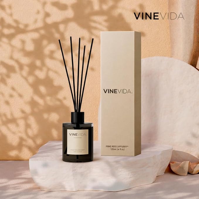 VINEVIDA | Summer Breeze | Reed Diffuser for Home & Bathroom | Long-Lasting Scent Sticks Set | Oil Stick Diffuser | Bathroom Scent