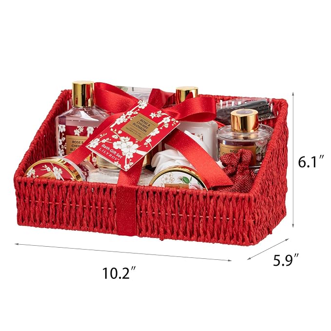 Spa Gifts for Women, Skin Care Gift Set - Rose Spa Gift Baskets for Women
