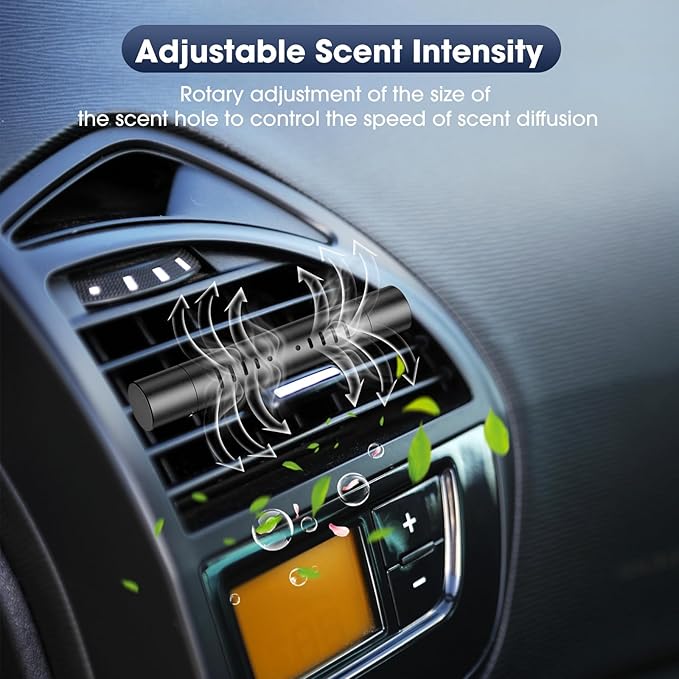 Car Air Freshener, RoyAroma Car Diffuser Vent Clips Set with 10 Bags Different Scents Essential Oil Stick (2 Sticks Each) and 8 Unscented Refill Sticks for Women Men Automotive Fragrance Decoration