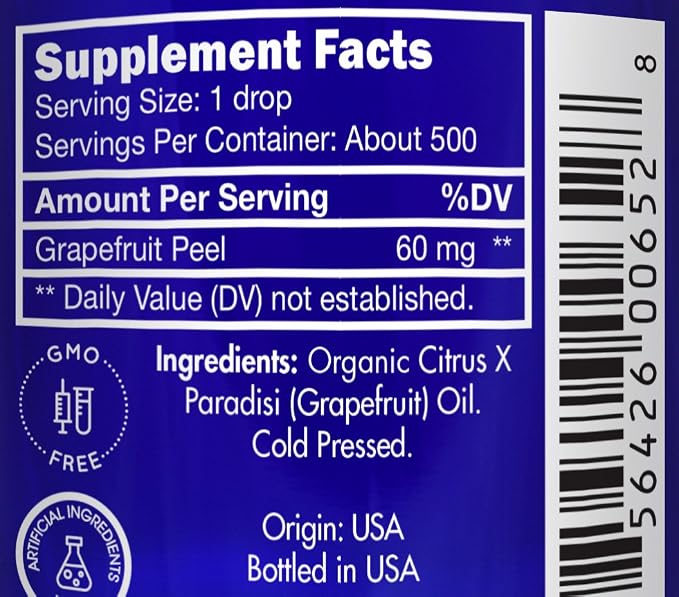 Organic, Grapefruit Essential Oil, Food Grade – 100% Pure, Grapefruit Oil, by Zongle Therapeutics, 1 OZ
