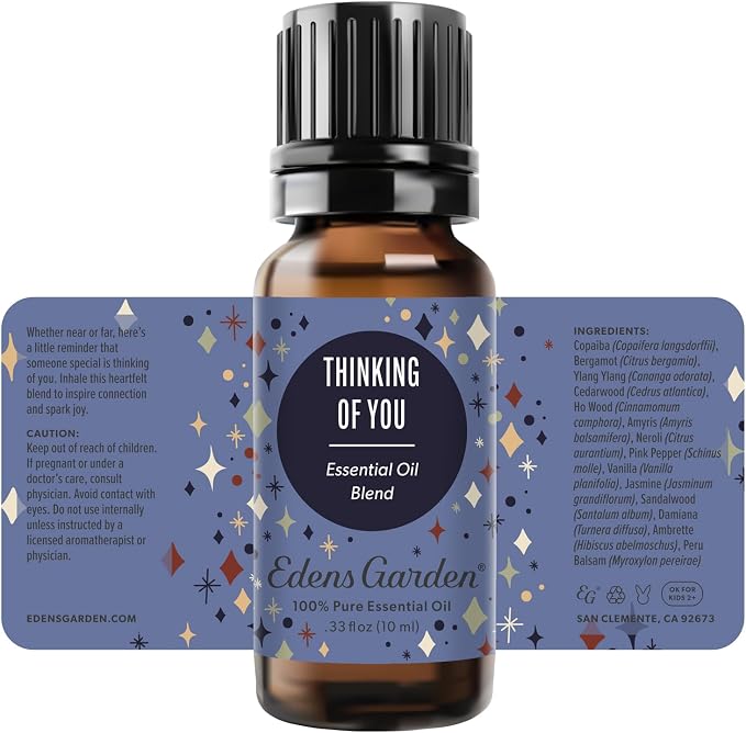 Edens Garden Thinking of You Essential Oil Blend – Sympathy & Comfort Gift, 100% Pure Undiluted Aromatherapy for Wellness & Special Occasions – 10 ml (.33 fl oz)