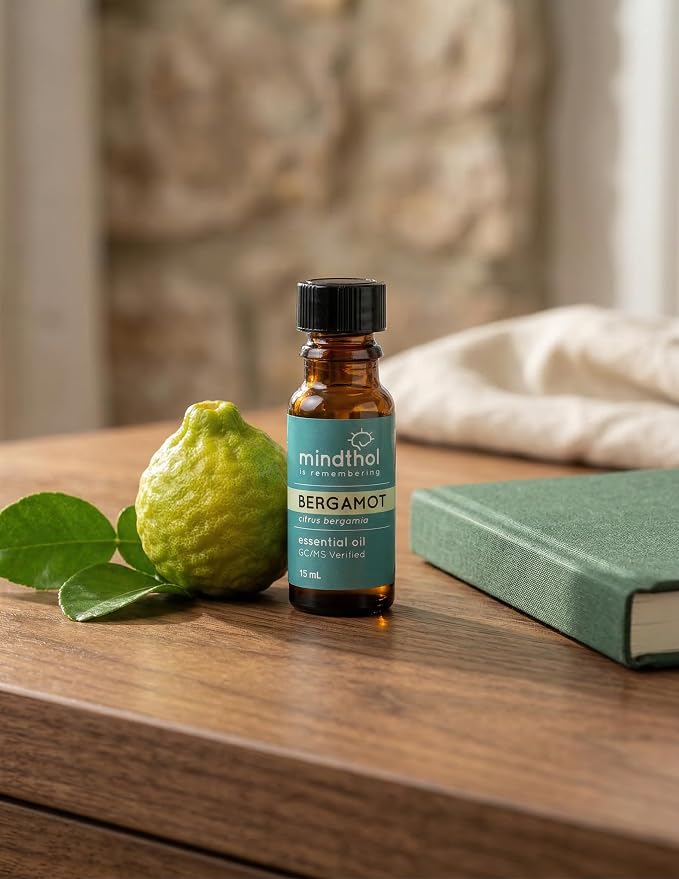 Bergamot Essential Oil 15ml - 100% Pure Therapeutic Grade - Natural Aromatherapy for Mood Uplift, Clarity & Emotional Wellness