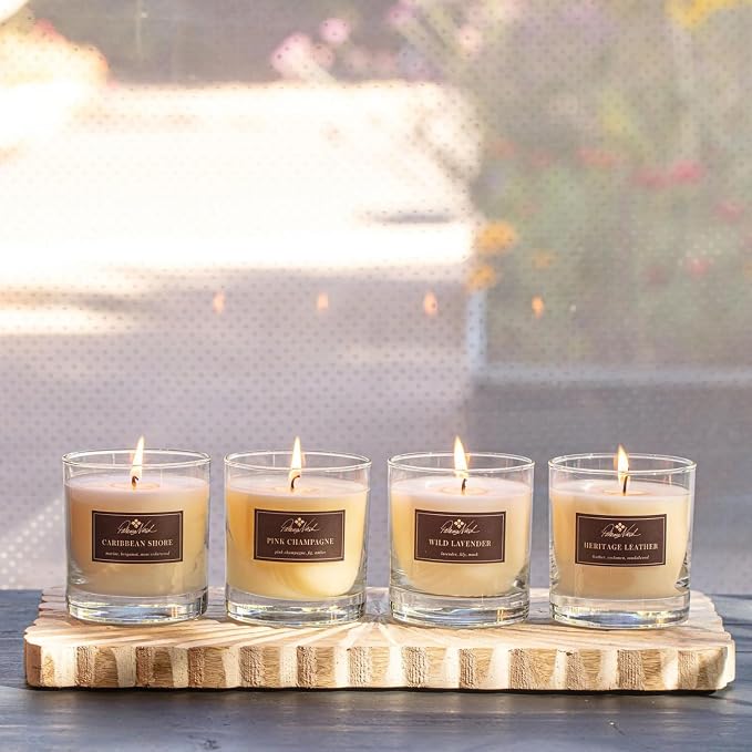 Rosy Rings Patricia Nash Candle | Long Lasting Fragrance Home Decor Gift Luxurious Aromatherapy Notes of Leather, Saffron, Sandalwood, Musk & Mimosa Bark 60 Hour Burn 7.5oz 3.5" H (Heritage Leather)