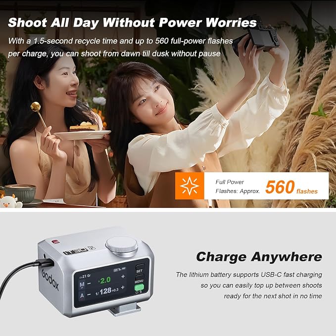 Godox iT30 Pro N TTL Mini Flash for Nikon with Diffuser—HSS 1/8000s, 2.8" Full-Color Touchscreen, 2.4G Wireless X System, Magnetic Mount, Tilt/Swivel Camera Speedlight(Silver)