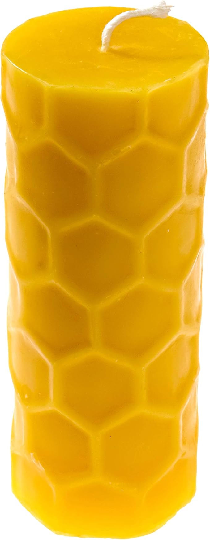 Honeycomb Beeswax Pillar Candle - 2x6 Tall - 100% Pure Beeswax Candles, 60 Hours - Natural Yellow - Dripless, Smokeless, Unscented - for Home Decor, Gifts - 1 Pack - Alternative Imagination