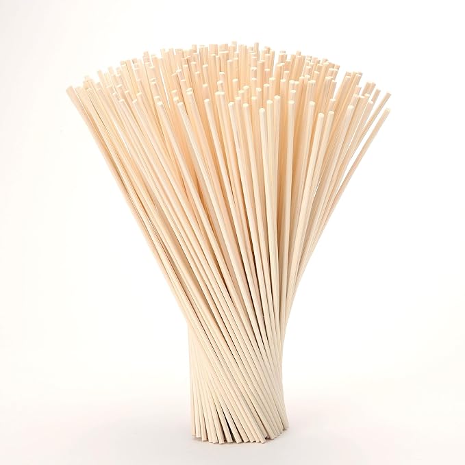 TOMCENXI 60PCS Reed Diffuser Sticks,10 Inch Natural Rattan Wood Sticks,Diffuser Refills,Essential Oil Aroma Diffuser Replacements Sticks for Home,Office