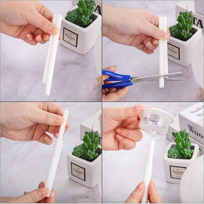Mudder 24 pcs Humidifier Sticks Filter Refill 7.87'' Mini Air Diffuser Pure Cotton Wicks Refill Humidifiers Filter Sticks Wicks for Small Portable Humidifier Diffuser in Office Bedroom Home