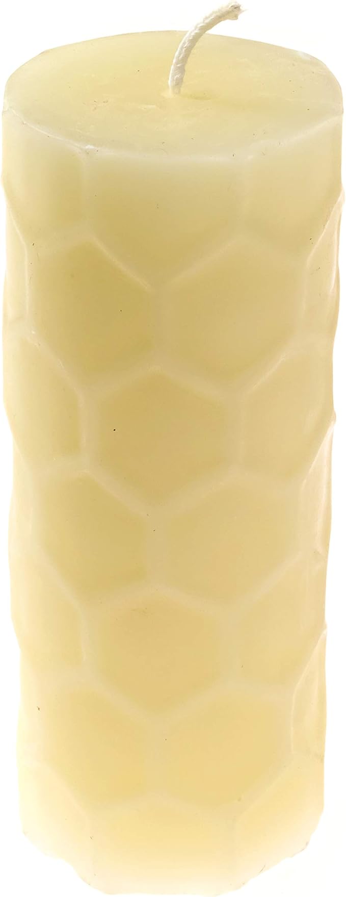 Honeycomb White Beeswax Candles - 2x6 Pillar Candles, 60 Hours - Naturally Whitened & Additive Free - Smokeless, Dripless, Unscented - 1 Pack - for Home Decor, Gifts - Alternative Imagination