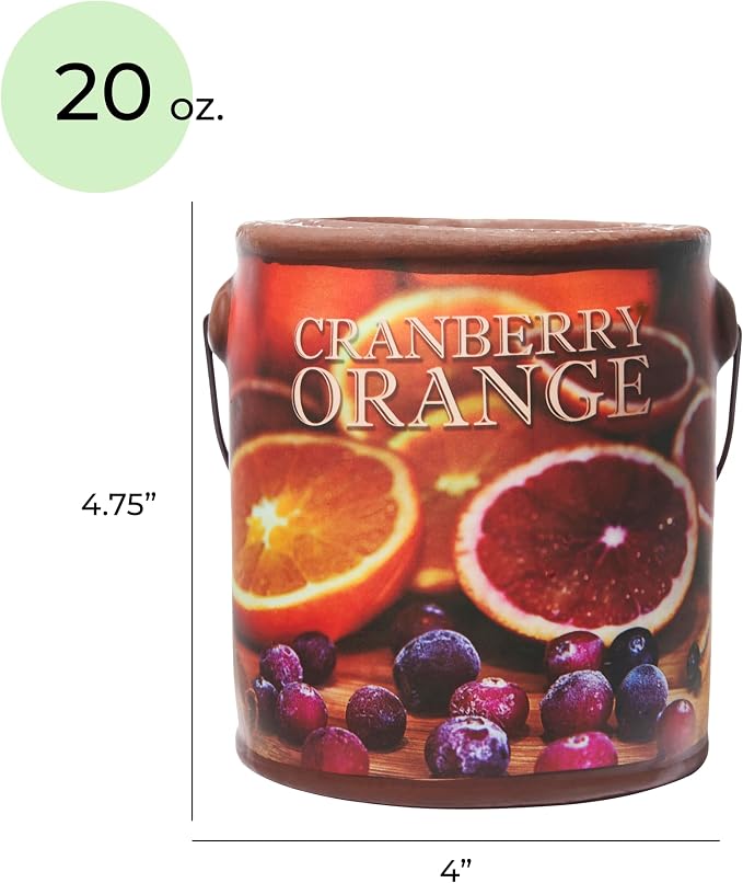 A CHEERFUL GIVER 95hr 20oz Scented Candle - Cranberry Orange - Multi-Wick Glass Candle - Gifts For Men and Women