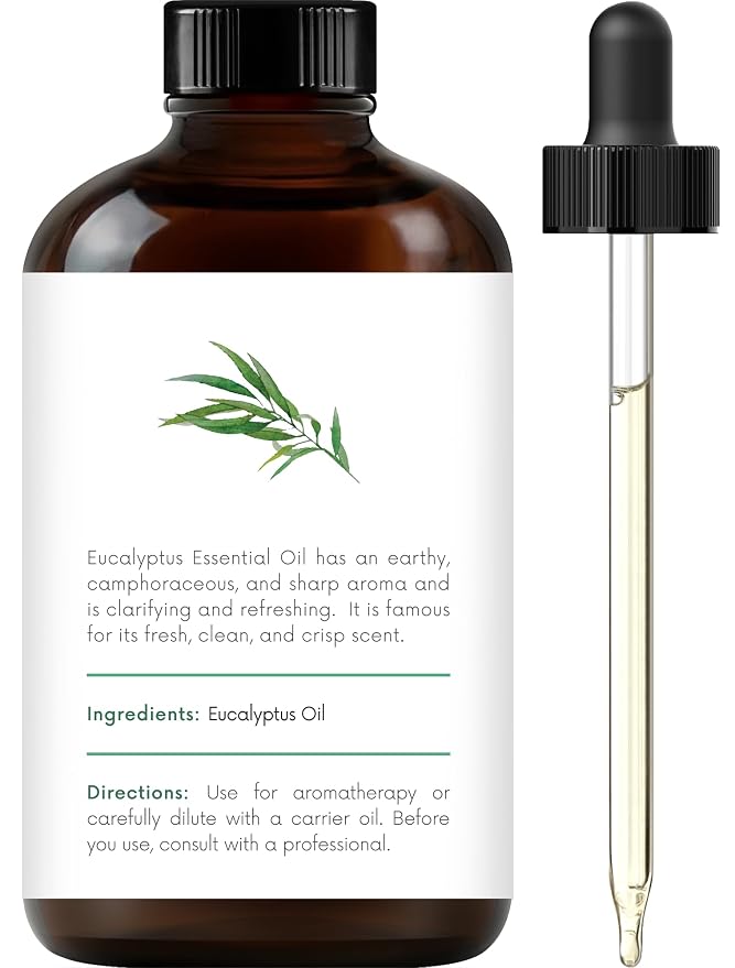 Handcraft Blends Eucalyptus, Lavender, and Lemongrass Essential Oil Set - Huge 4 Fl. Oz, 100% Pure and Natural, Therapeutic Grade With Premium Glass Dropper